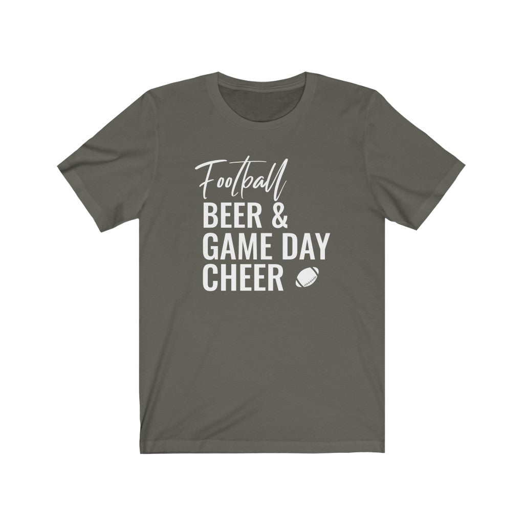 Football Beer & Game Day Cheer - T-shirt