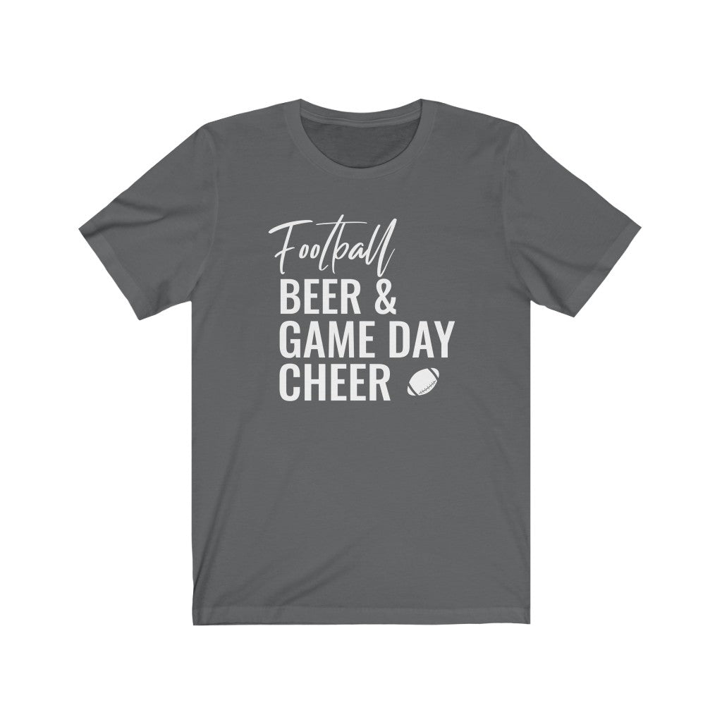 Football Beer & Game Day Cheer - T-shirt