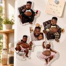 Custom Face Squishy Belly Magnet – Personalized Funny Photo Gift