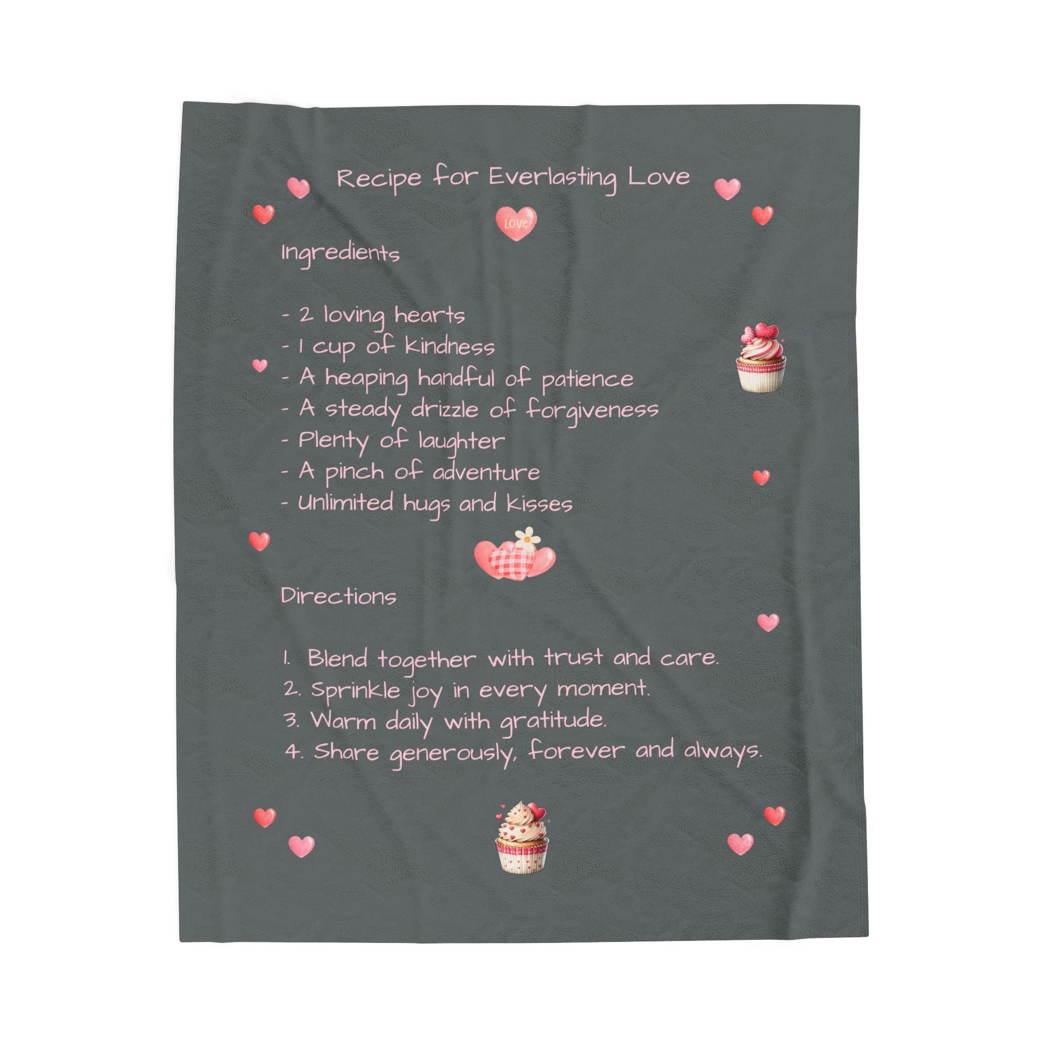 Recipe for Everlasting Love - Plush Blanket