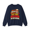 Uncle's Thanksgiving Schedule - Funny Family Dinner Crewneck Sweatshirt