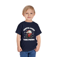 Santa Loves This Panda - Toddler T-Shirt