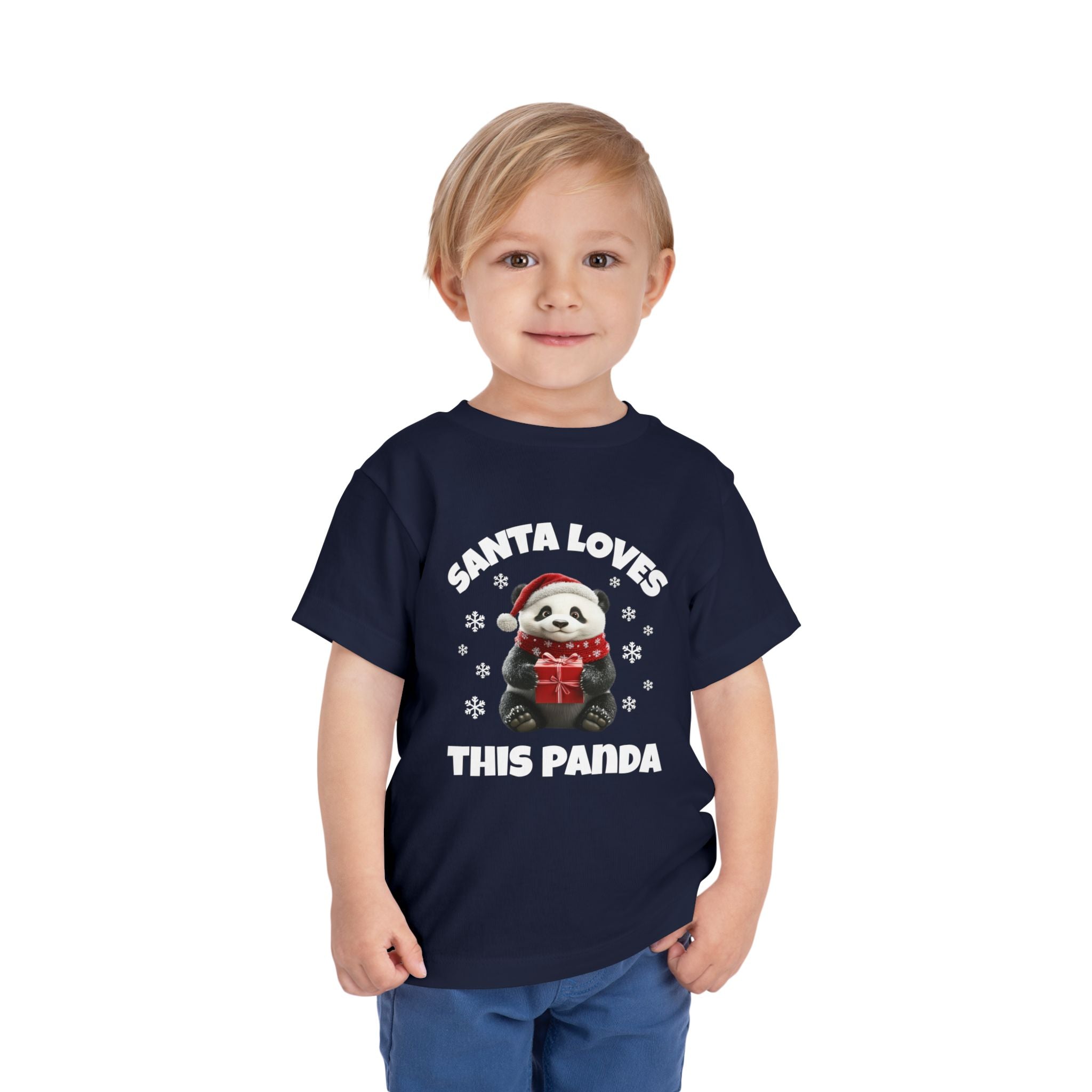Santa Loves This Panda - Toddler T-Shirt