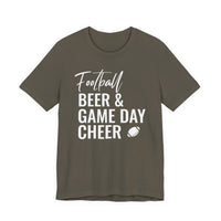 Football Beer & Game Day Cheer - T-Shirt