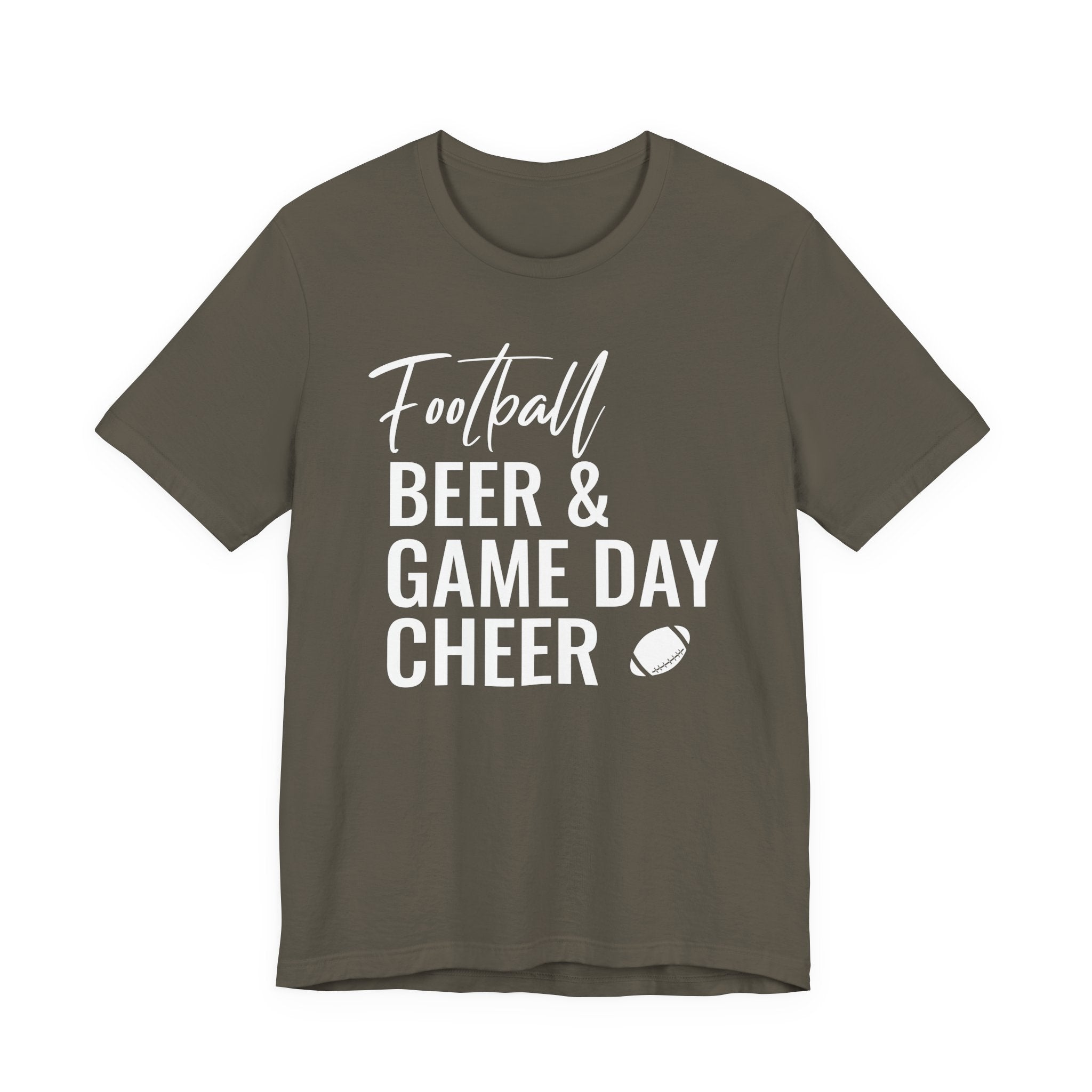 Football Beer & Game Day Cheer - T-Shirt