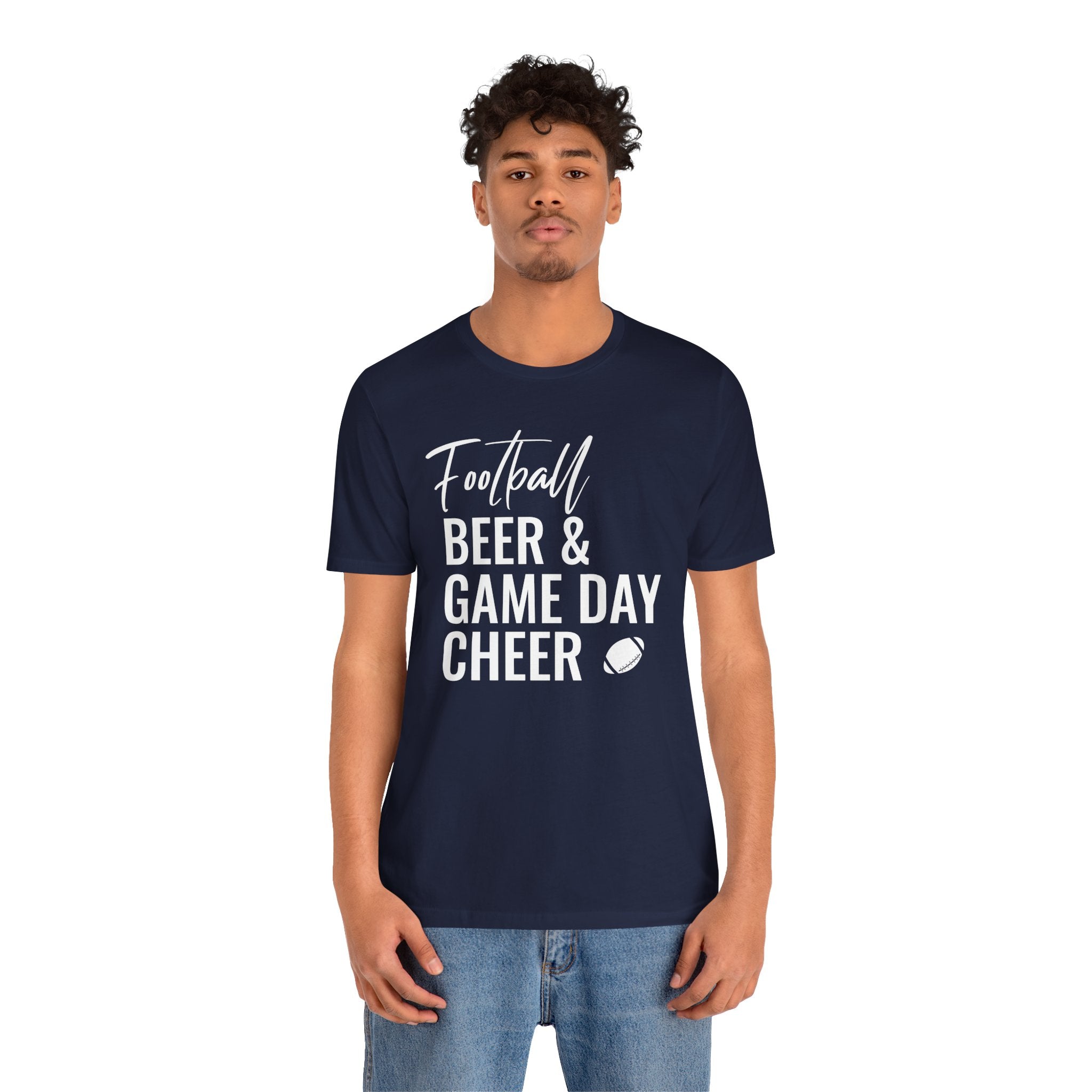 Football Beer & Game Day Cheer - T-Shirt