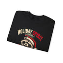 Holiday Spirit Loading – Funny Christmas Raccoon Crewneck Sweatshirt
