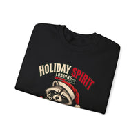 Holiday Spirit Loading – Funny Christmas Raccoon Crewneck Sweatshirt