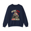 Holiday Spirit Loading – Funny Christmas Raccoon Crewneck Sweatshirt