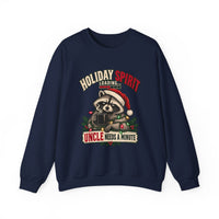 Holiday Spirit Loading – Funny Christmas Raccoon Crewneck Sweatshirt