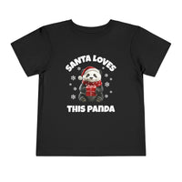 Santa Loves This Panda - Toddler T-Shirt