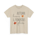 Autumn Leaves & Pumpkins Please - T-Shirt