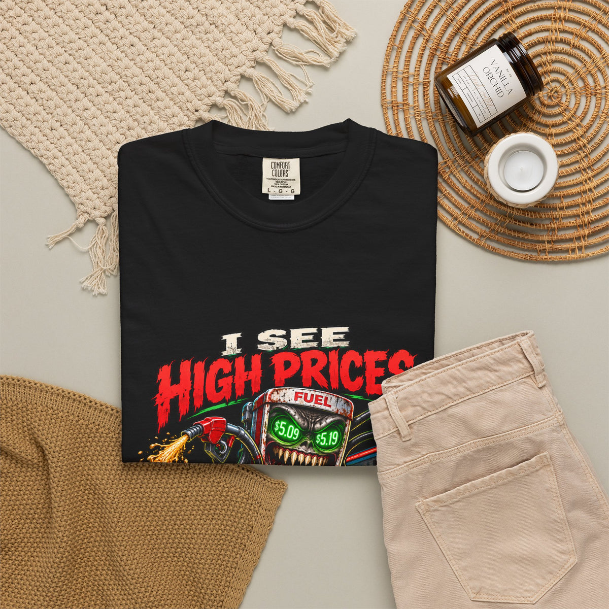 Funny Gas Price Shirt – Monsters at the Pump Heavyweight Tee