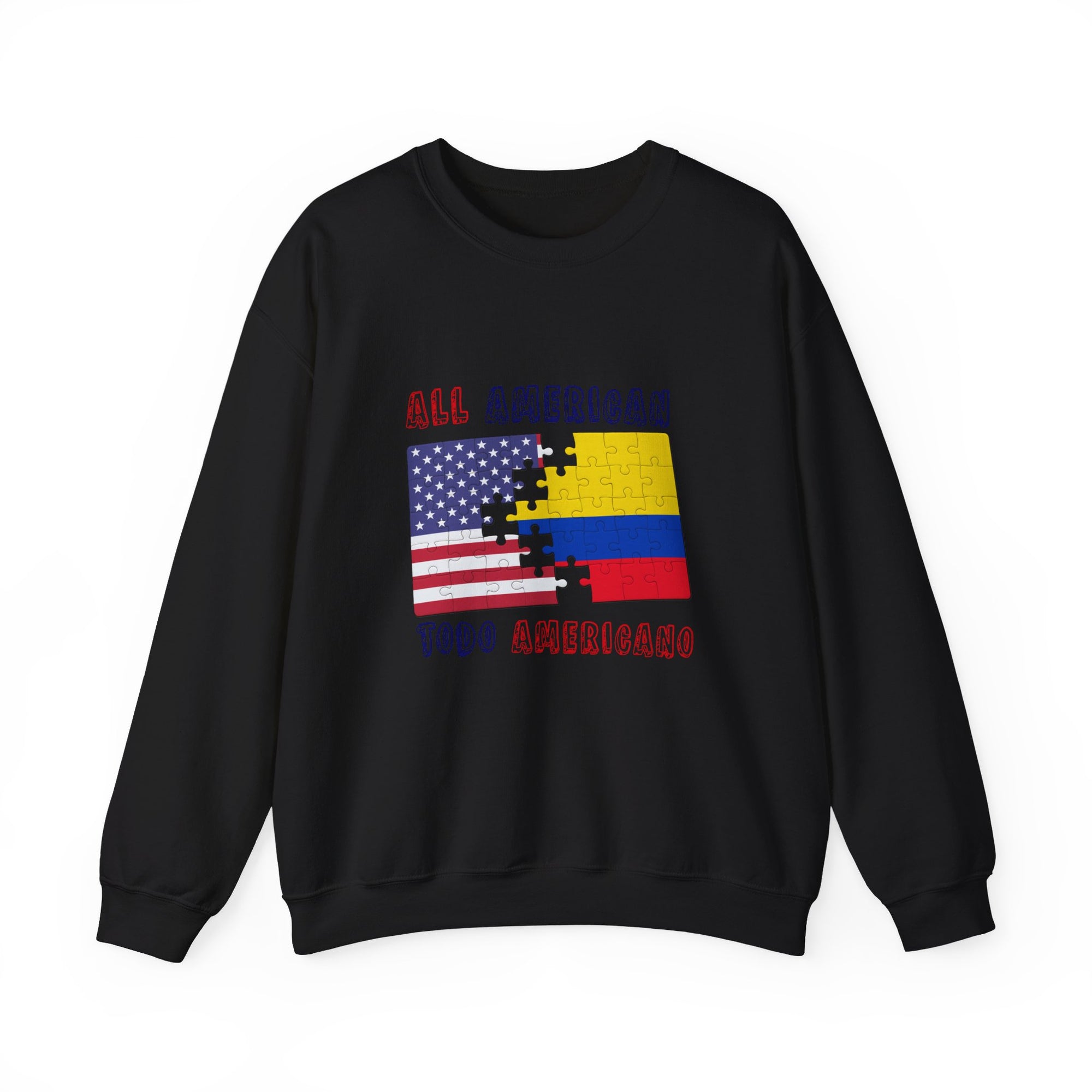 Colombia and USA Unisex Crew Neck Sweatshirt