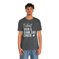 Football Beer & Game Day Cheer - T-Shirt