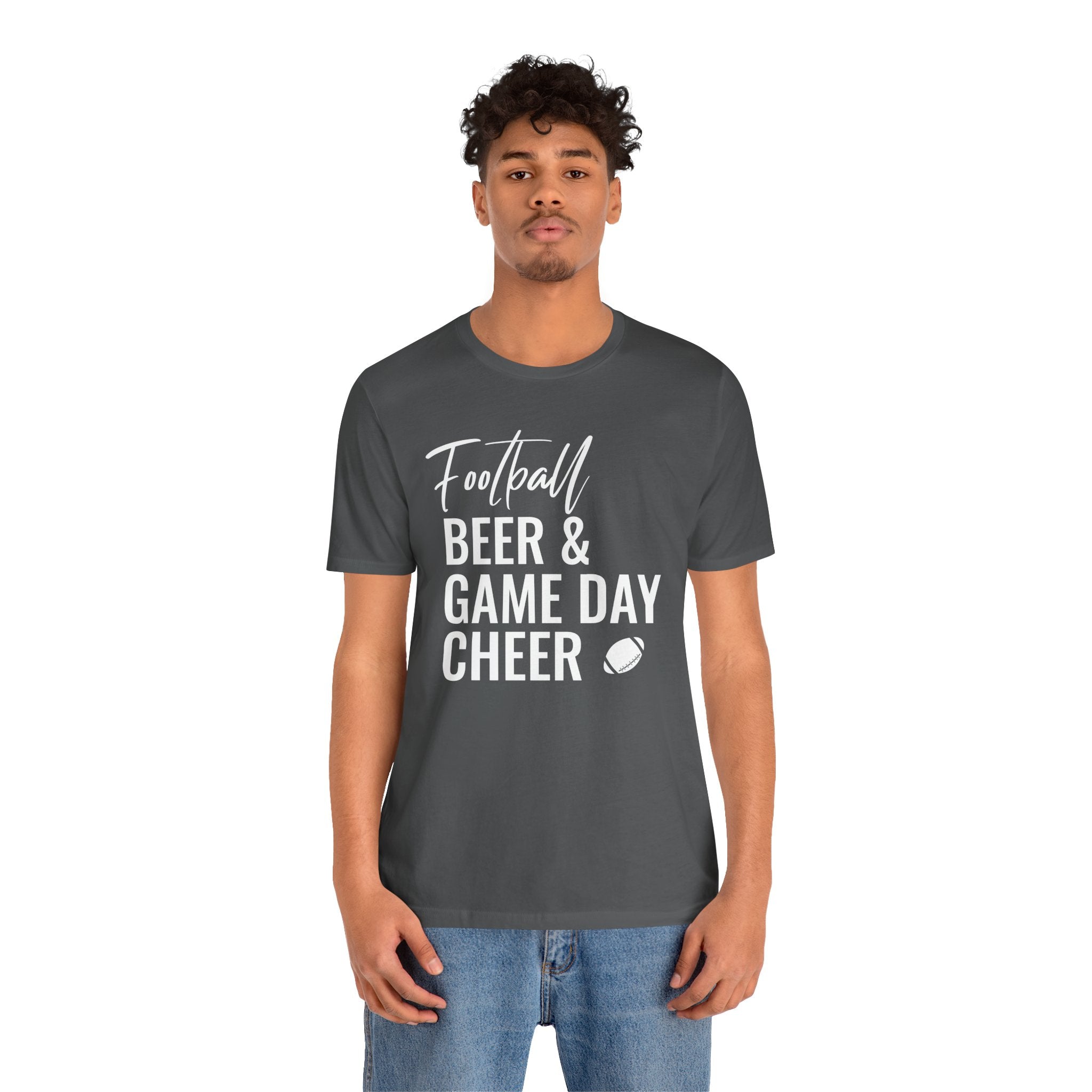 Football Beer & Game Day Cheer - T-Shirt