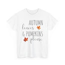 Autumn Leaves & Pumpkins Please - T-Shirt