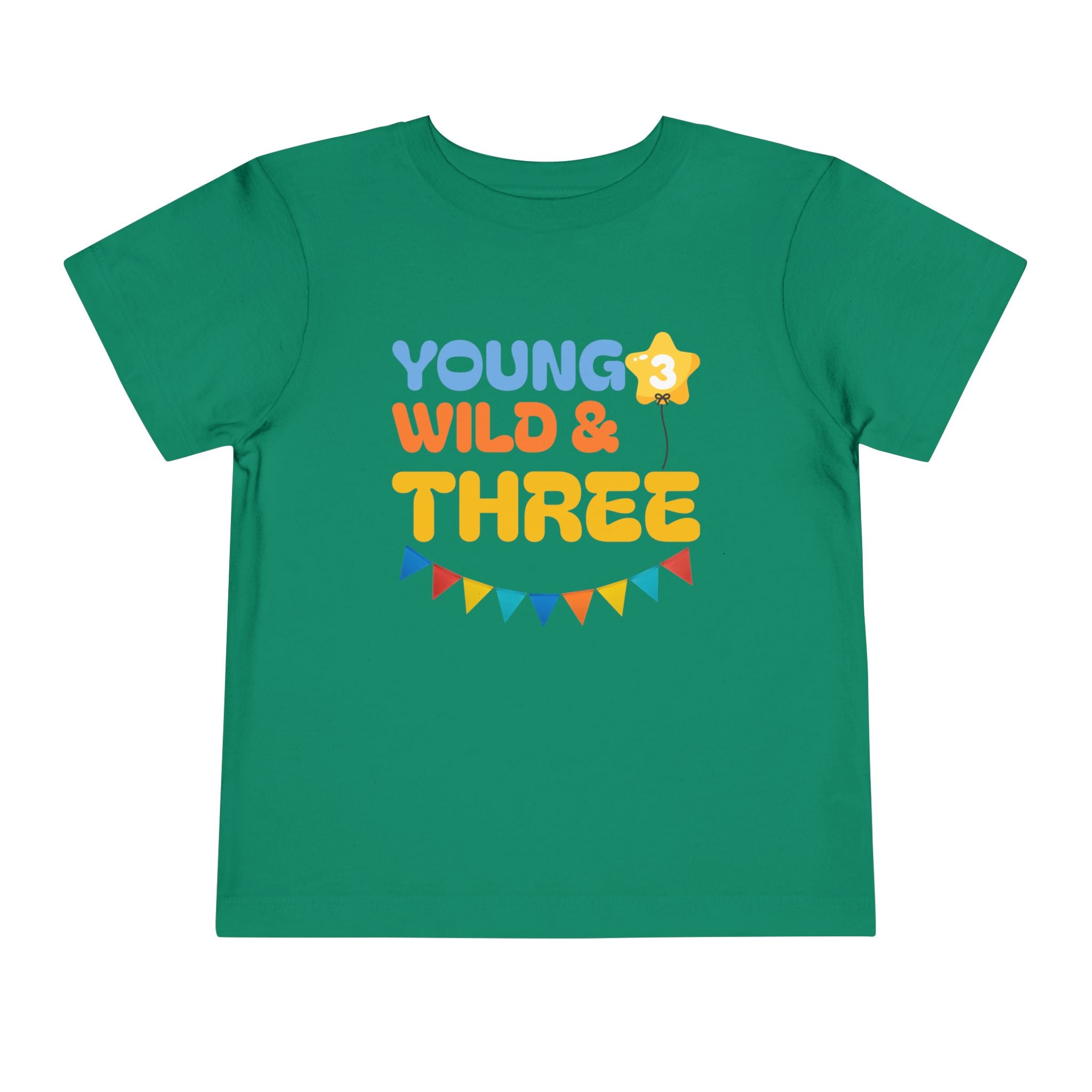 Young, Wild & Three - Toddler T-Shirt