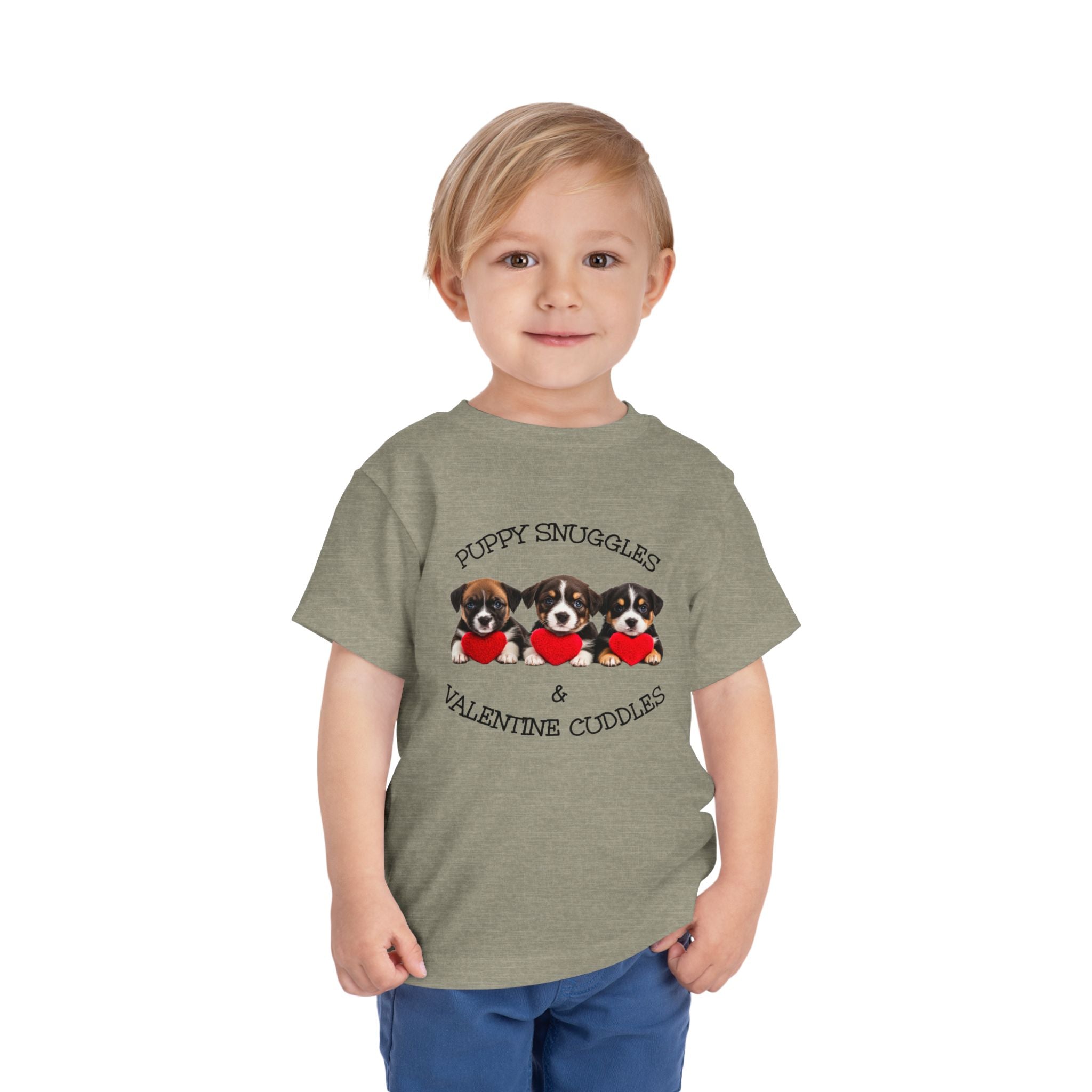 Puppy Snuggles & Valentine Cuddles - Toddler T-Shirt