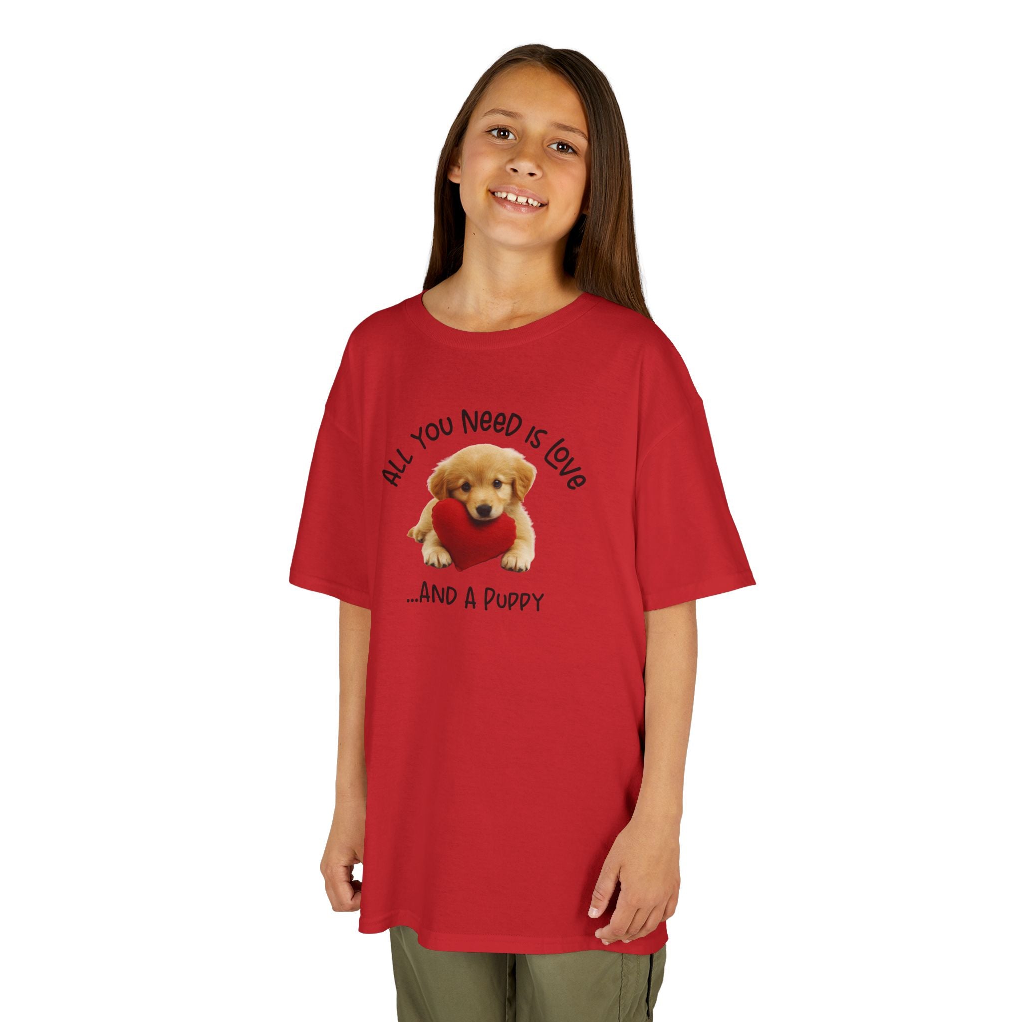 All You Need Is Love...And A Puppy - Kids T-Shirt