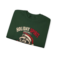 Holiday Spirit Loading – Funny Christmas Raccoon Crewneck Sweatshirt
