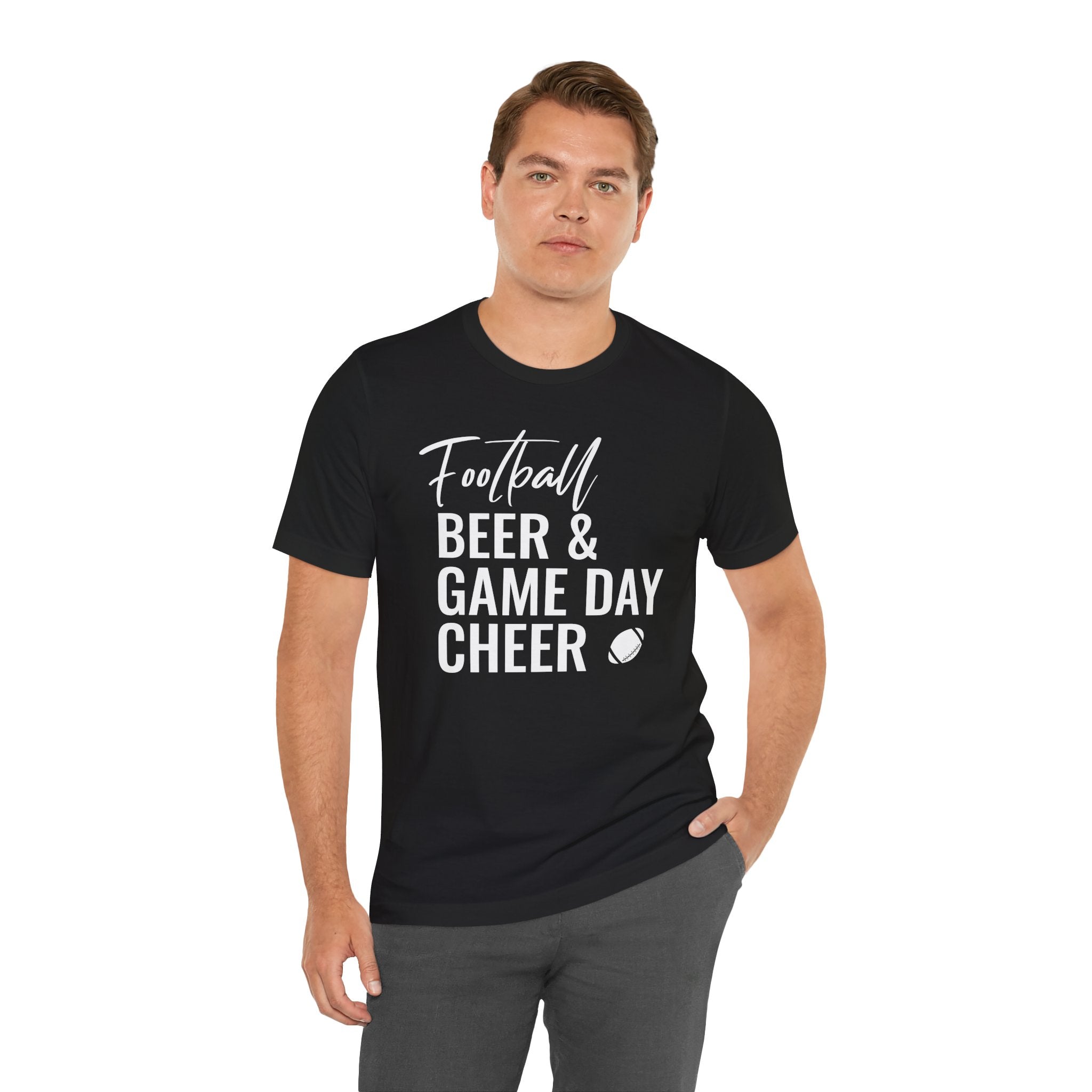 Football Beer & Game Day Cheer - T-Shirt