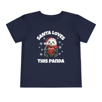 Santa Loves This Panda - Toddler T-Shirt