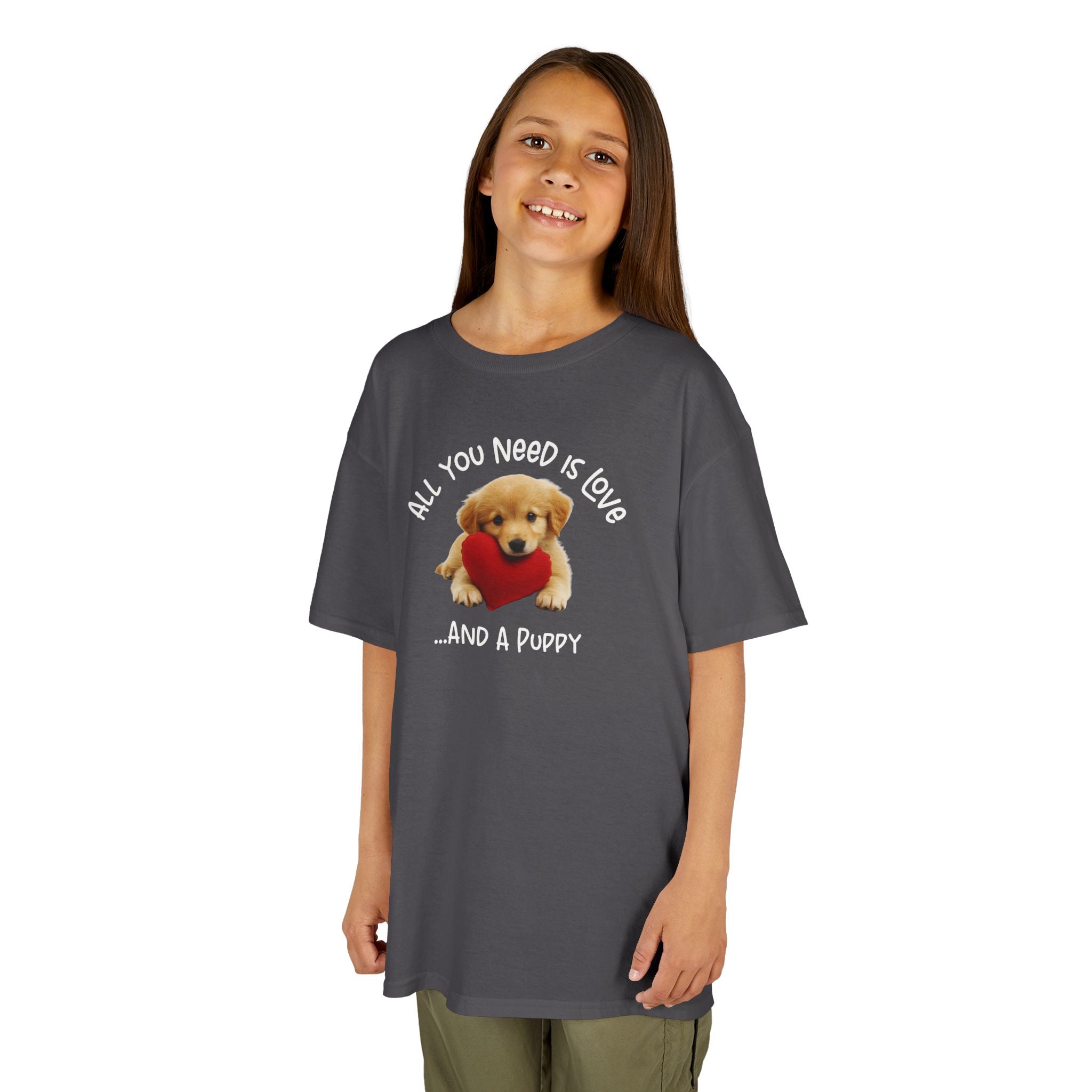 All You Need Is Love...And A Puppy - Kids T-Shirt