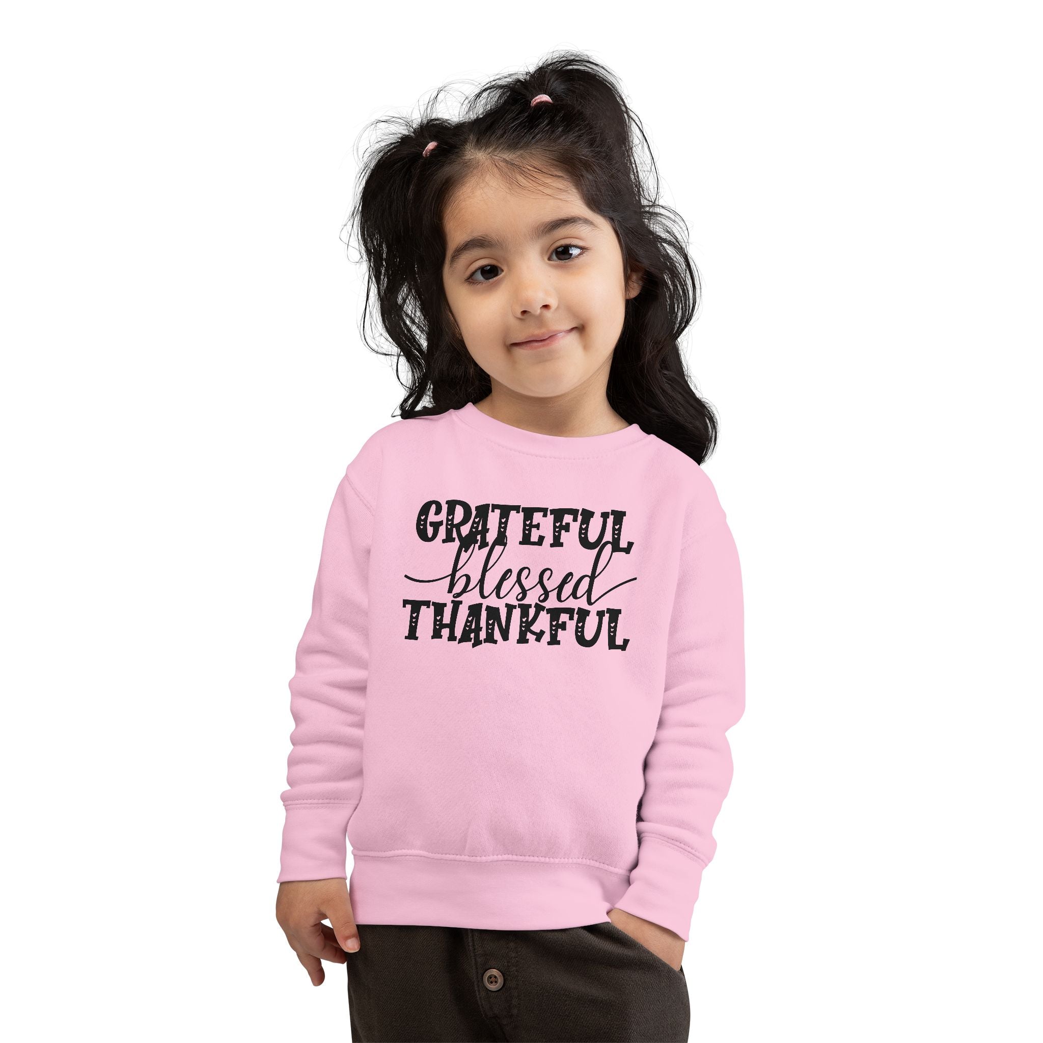 Grateful Blessed Thankful - Toddler Sweatshirt