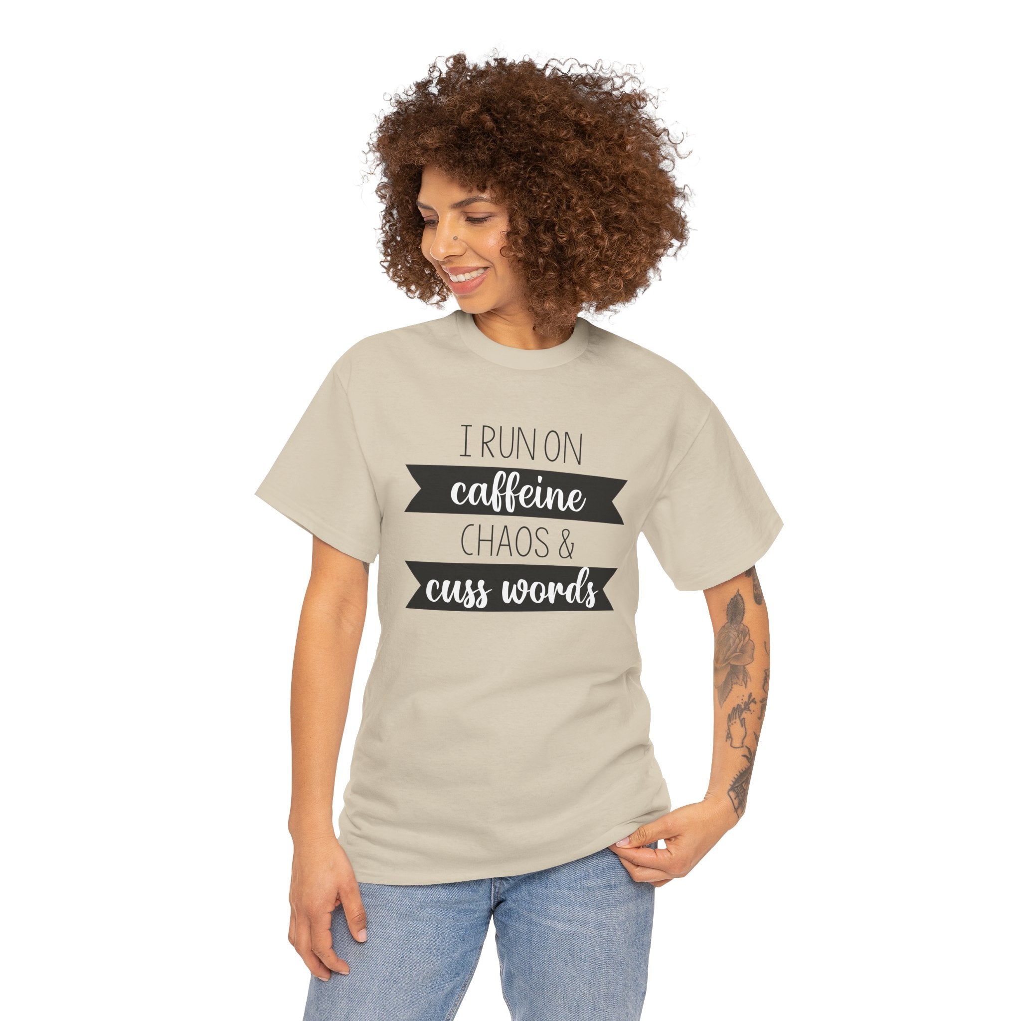Caffeine, Chaos & Cuss Words - T-Shirt