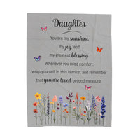 Loved Daughter - Plush Blanket
