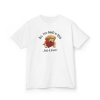 All You Need Is Love...And A Puppy - Kids T-Shirt