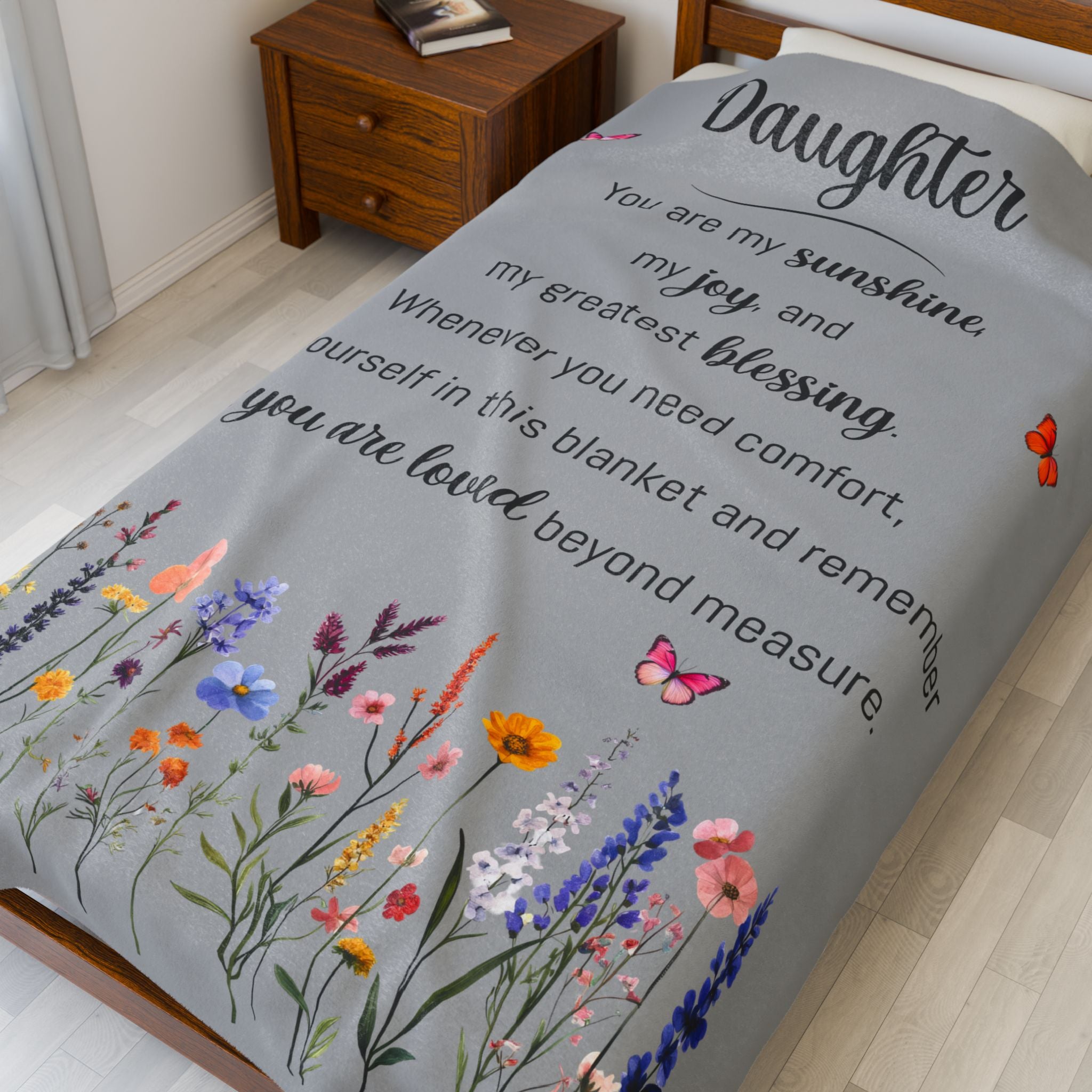 Loved Daughter - Plush Blanket