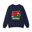 Clocked Out for Christmas - Funny Holiday Crewneck Sweatshirt