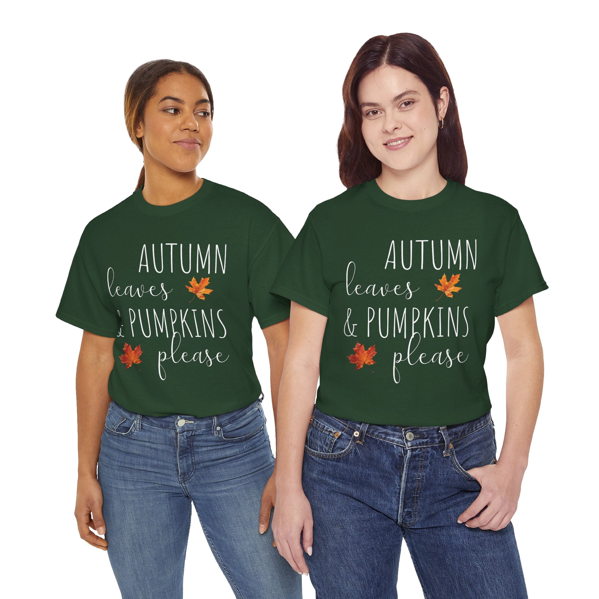 Autumn Leaves & Pumpkins Please - T-Shirt