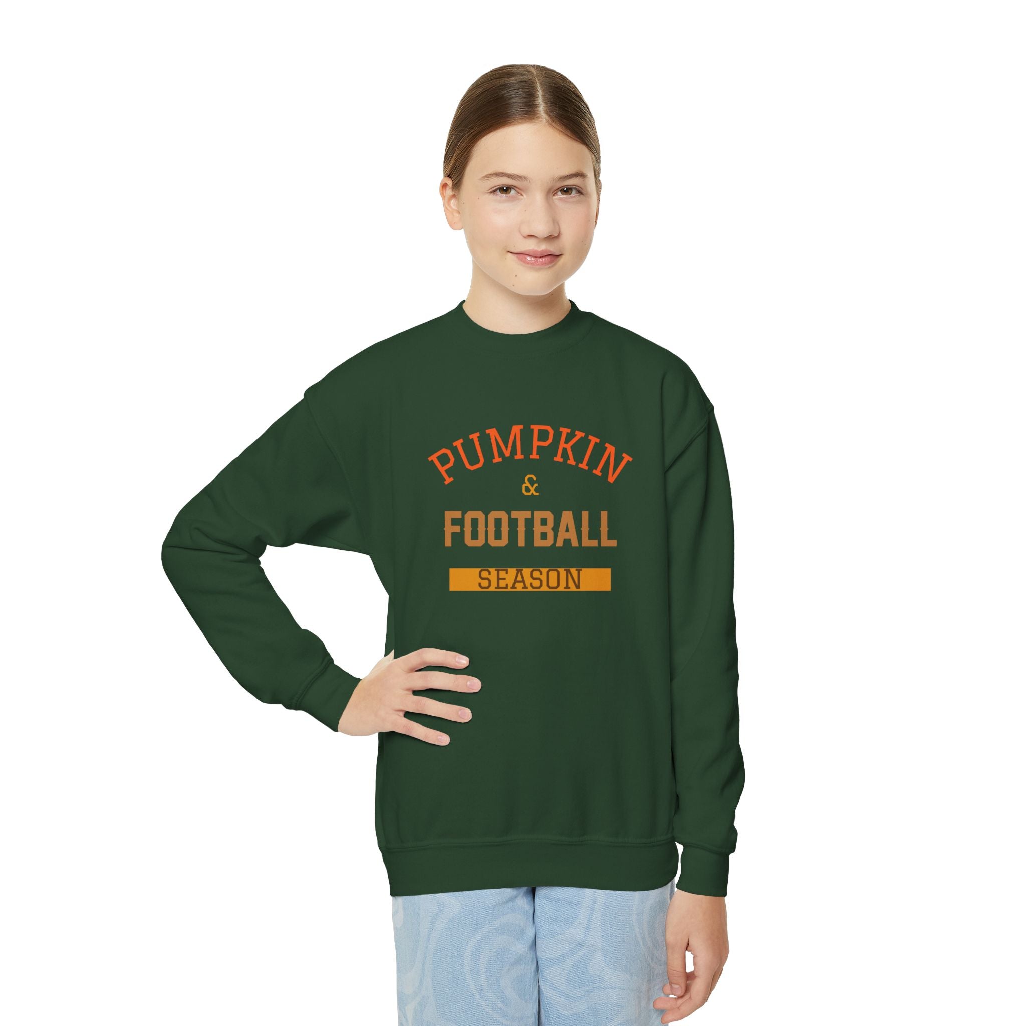 Pumpkin & Football Season - Kids Sweatshirt