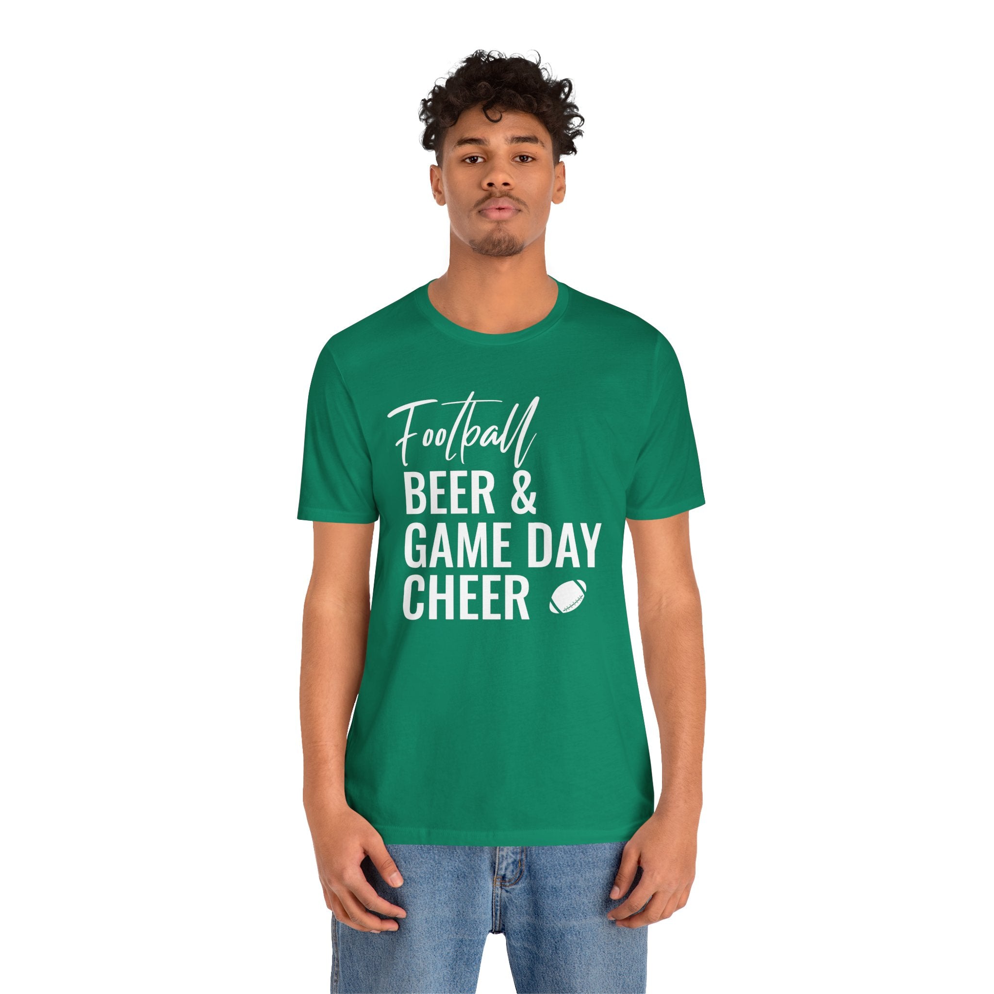 Football Beer & Game Day Cheer - T-Shirt