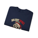 Holiday Spirit Loading – Funny Christmas Raccoon Crewneck Sweatshirt