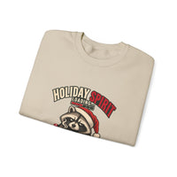 Holiday Spirit Loading – Funny Christmas Raccoon Crewneck Sweatshirt
