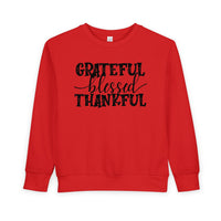 Grateful Blessed Thankful - Toddler Sweatshirt