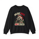 Holiday Spirit Loading – Funny Christmas Raccoon Crewneck Sweatshirt