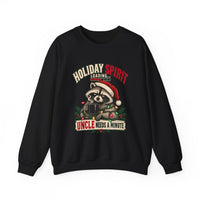 Holiday Spirit Loading – Funny Christmas Raccoon Crewneck Sweatshirt