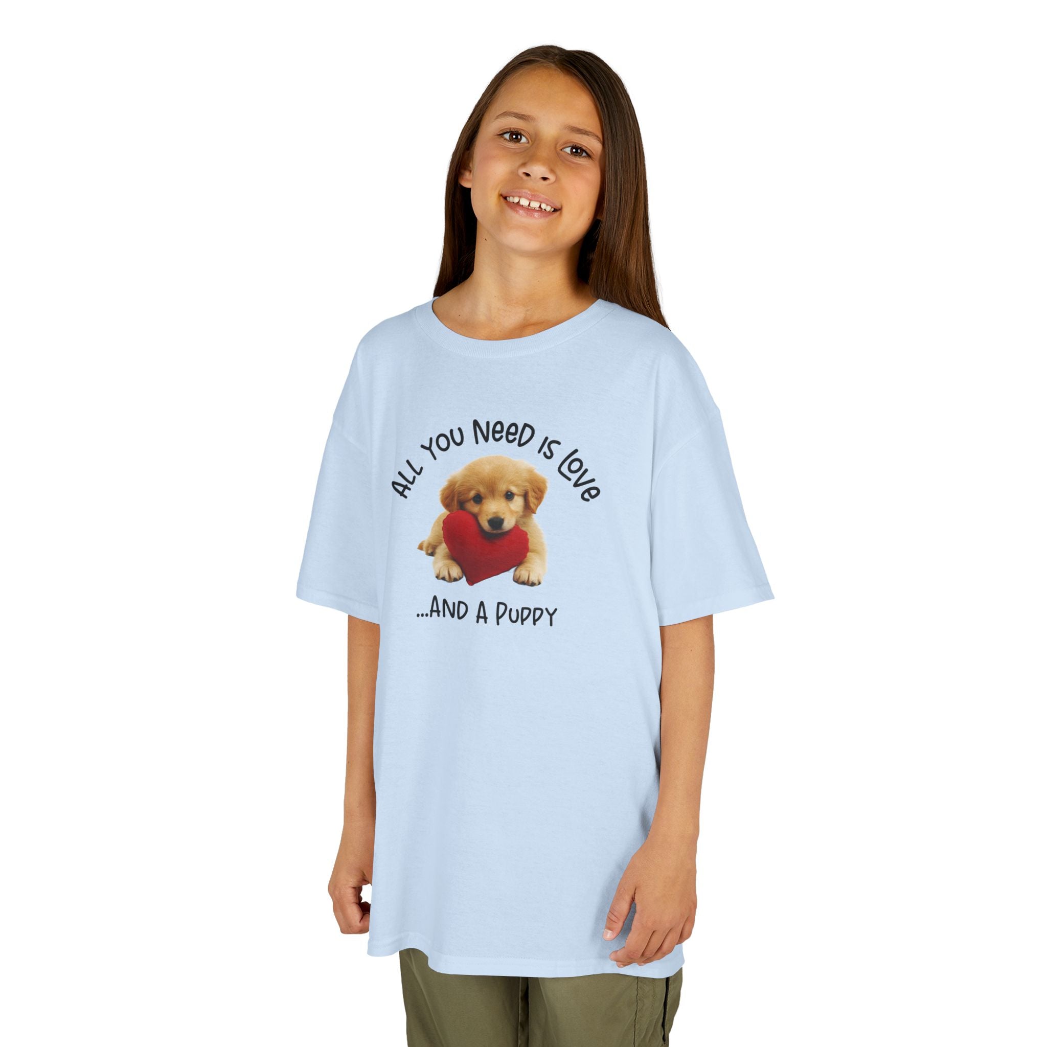 All You Need Is Love...And A Puppy - Kids T-Shirt