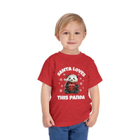 Santa Loves This Panda - Toddler T-Shirt