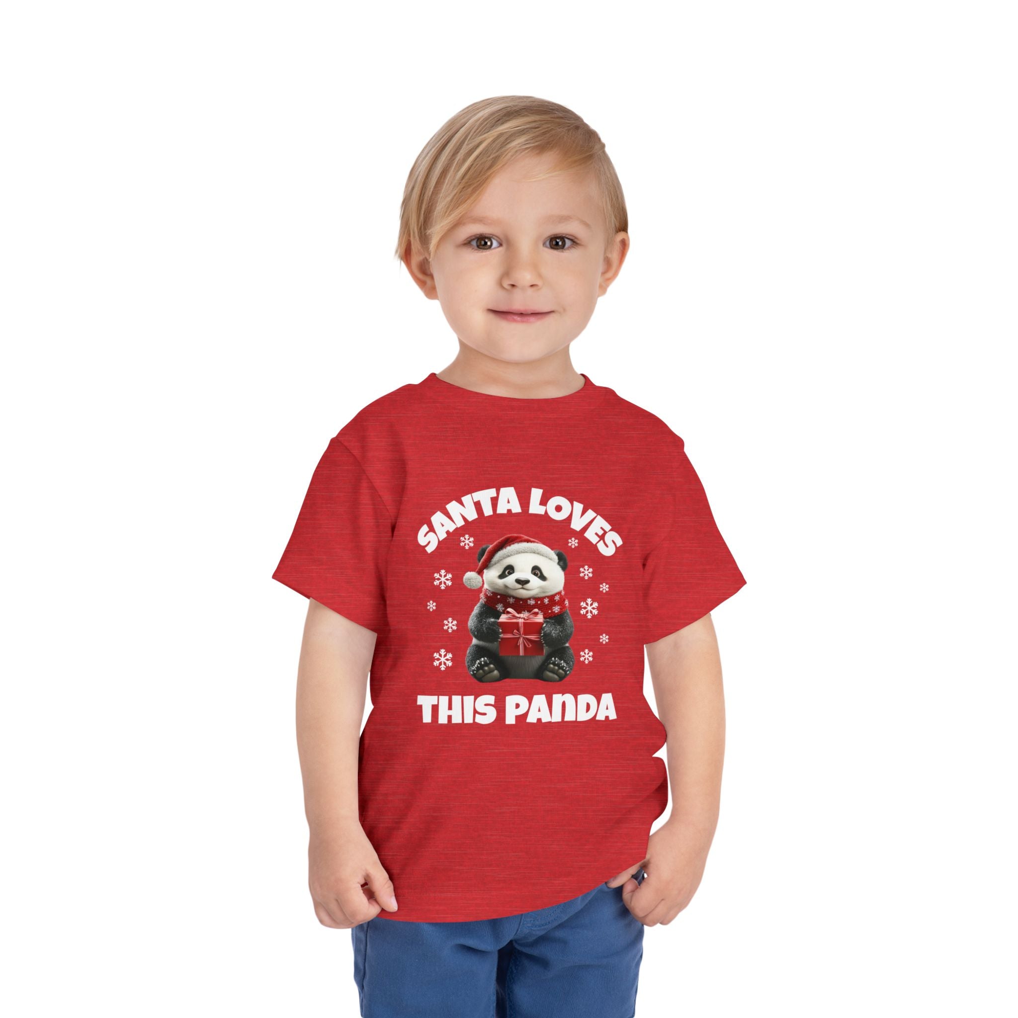 Santa Loves This Panda - Toddler T-Shirt