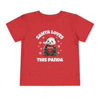 Santa Loves This Panda - Toddler T-Shirt