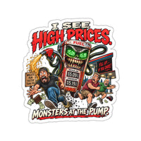Funny Gas Price Sticker – Monsters at the Pump Die-Cut Decal