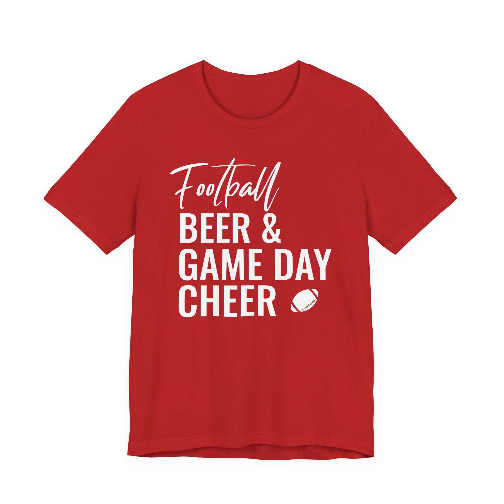 Football Beer & Game Day Cheer - T-Shirt