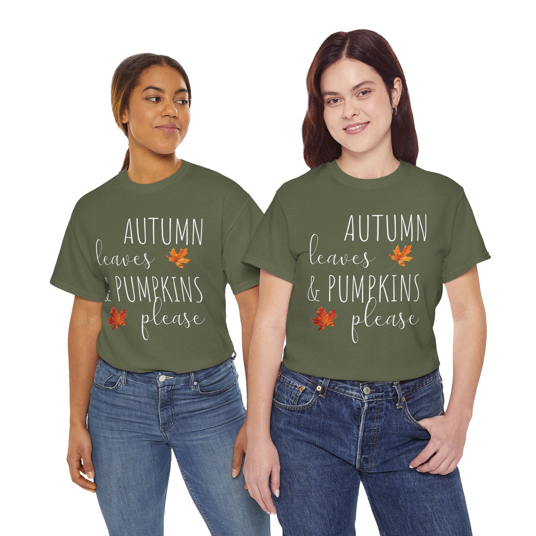 Autumn Leaves & Pumpkins Please - T-Shirt