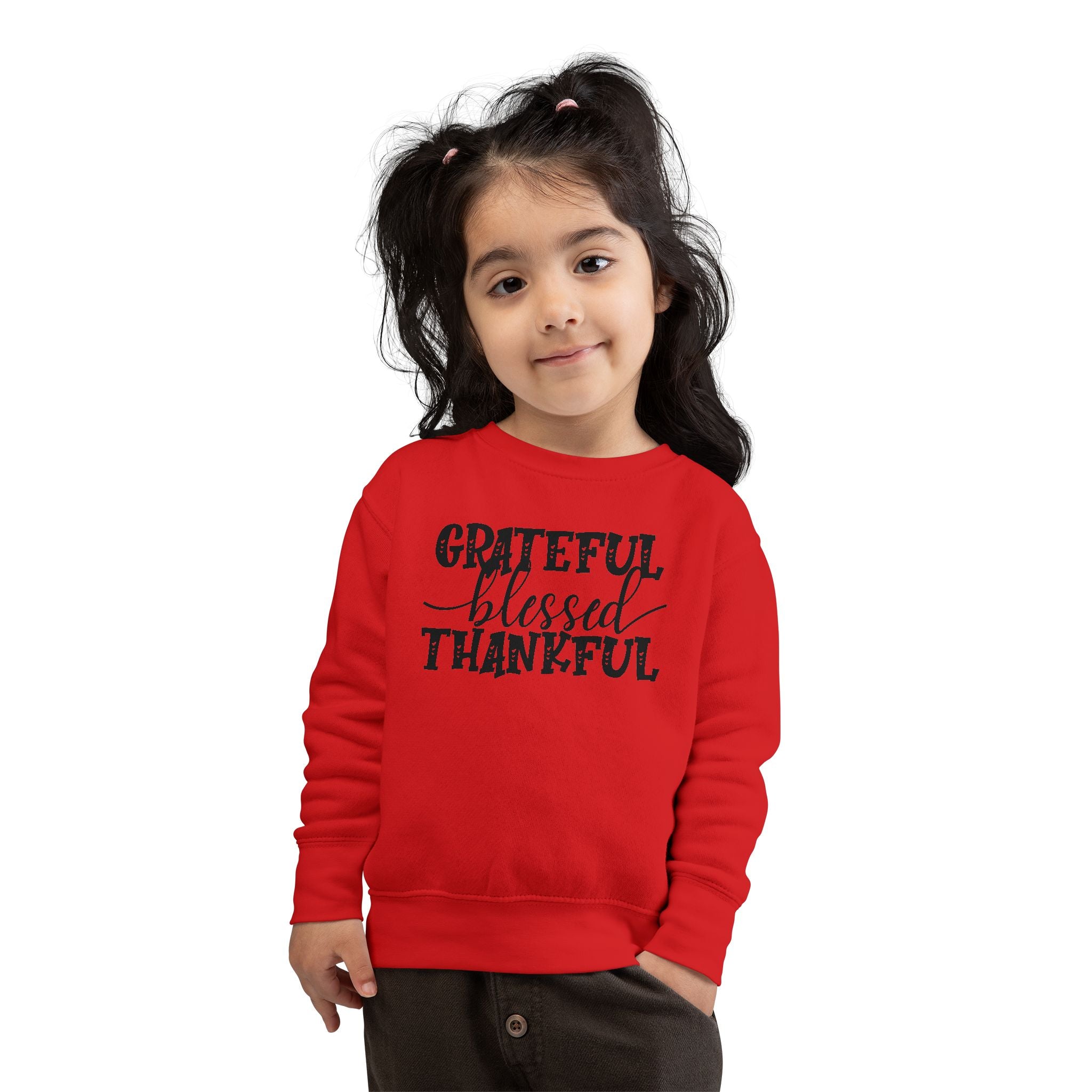 Grateful Blessed Thankful - Toddler Sweatshirt